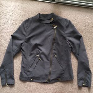 Apt 9 motorcycle type jacket-medium. Lined. Cool zippers and adjustable waist.